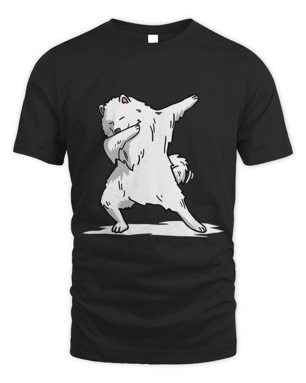 Cute Dabbing Samoyed Dog T-Shirt Funny Dab Dance Gift Shirt
