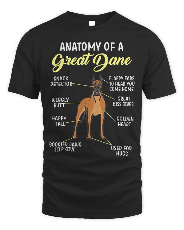 Anatomy Of A Great Dane Funny Dog Lover T-Shirt