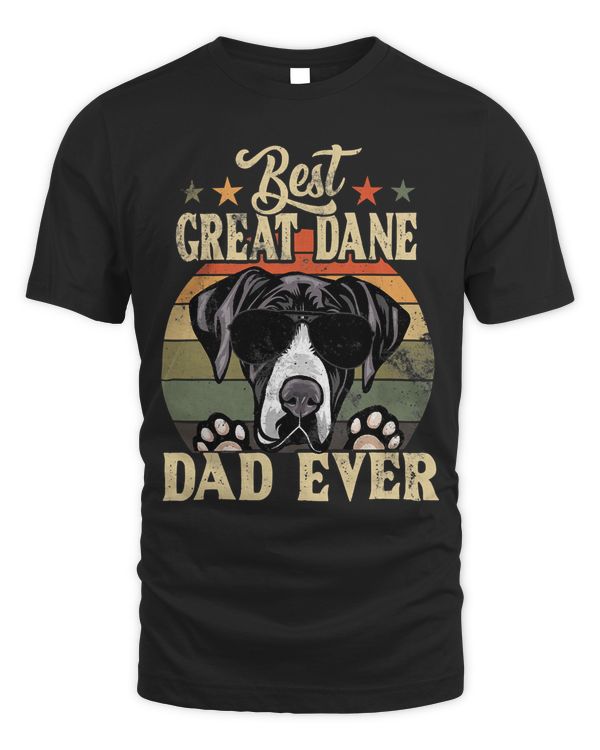 Best Great Dane Dad Ever Vintage Retro Gift T-Shirt