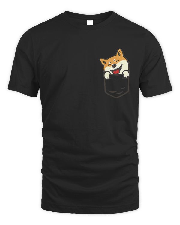 Cute Shiba Inu In Your Pocket Akita Dog Lover Owner Gift T-Shirt