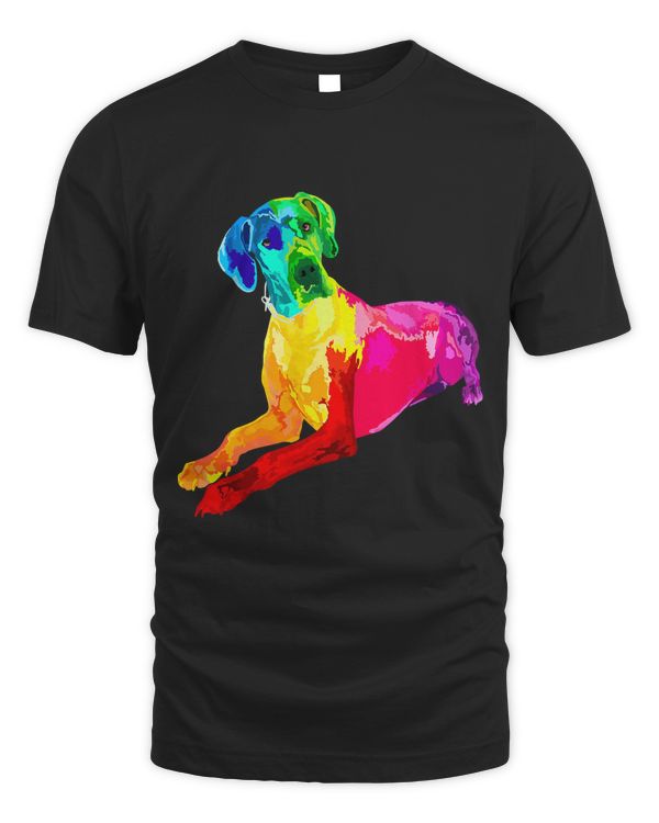 Dog Lover Gifts Great Dane For Women Colorful Great Dane Men T-Shirt