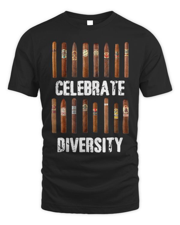Celebrate Diversity Smoke Cigars T-Shirt Cigar Smoking Shirt