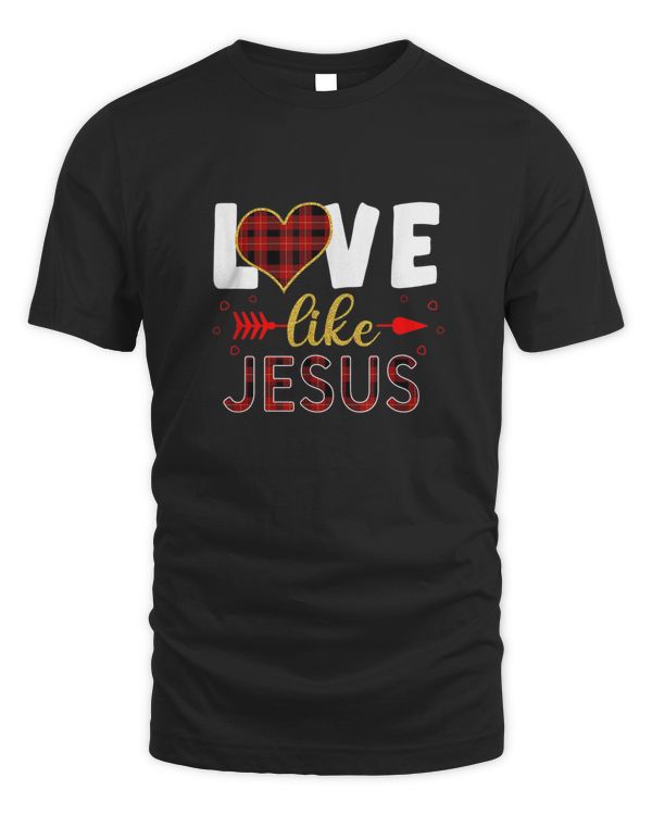 Love Like Jesus Leopard Print Valentines Day Women Teachers