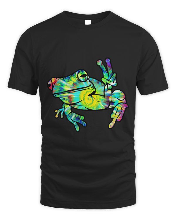 Cool Peace Frog Tie Dye Hoodie For Boys And Girls