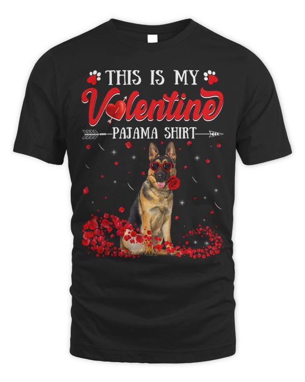 German Shepherd Dog Cute This Is My Valentine Pajama German Shepherd 189 Dog Mom Dog Dad
