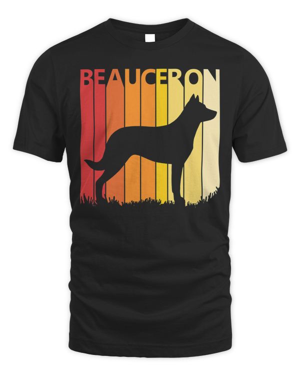 Retro Beauceron Dog T-shirt Merry Christmas Gift