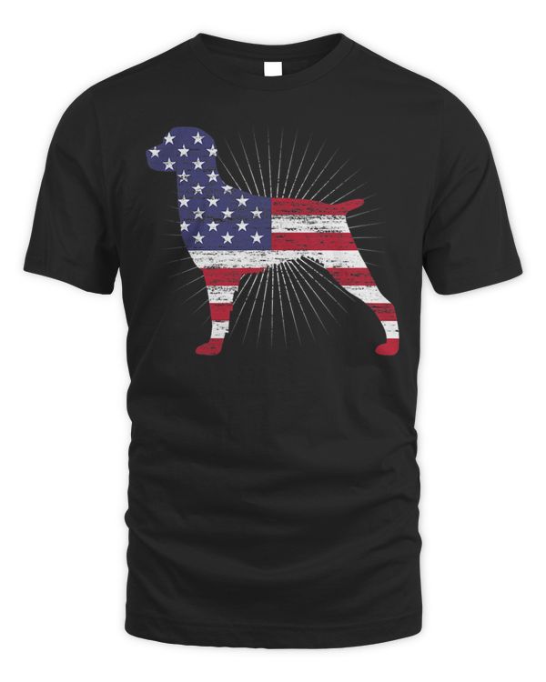 Brittany American Flag Patriotic Dog Owner T-Shirt