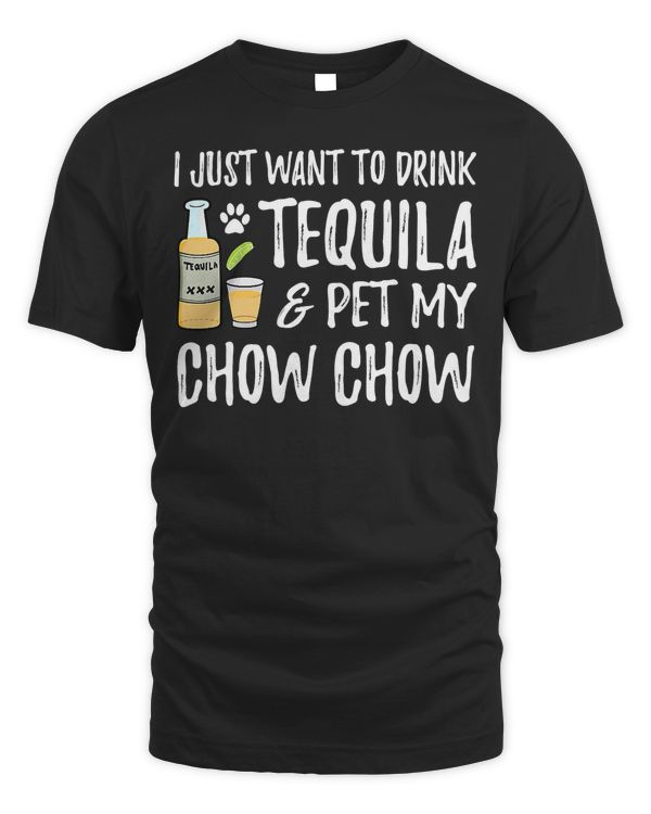 Tequila Chow Chow Shirt for Cinco de Mayo Dog Mom or Dog Dad T-Shirt