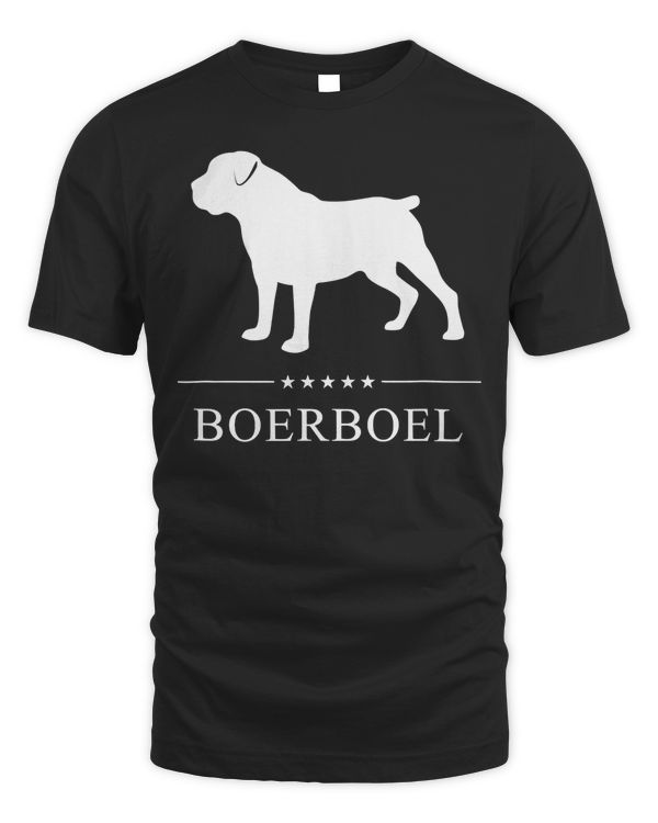 Boerboel Dog White Silhouette T-Shirt