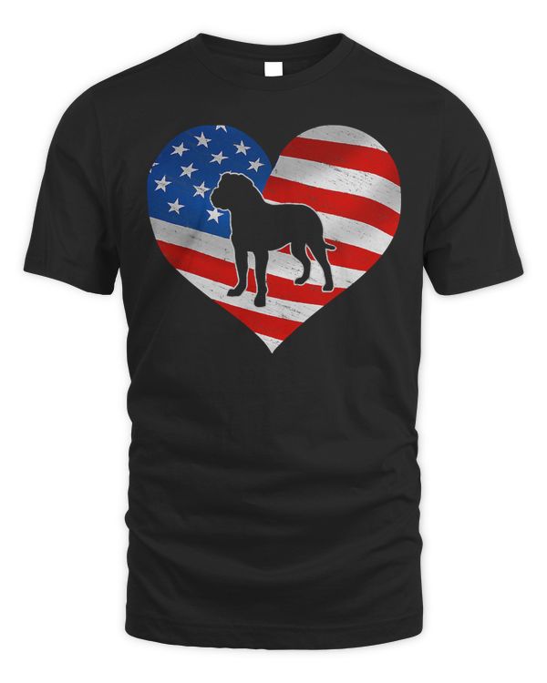 American Flag Bullmastiff Print Shirt 4Th Of July Gift