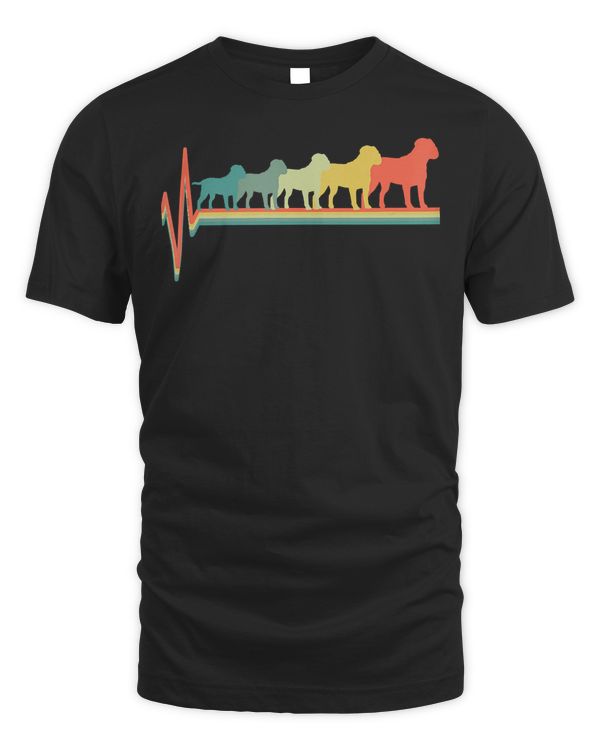 Bullmastiff Heartbeat Retro Gift Tank Top