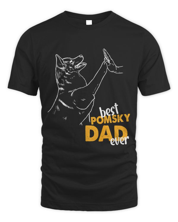 Mens Best Pomsky Dad Ever Dog Pomsky Dad Pomsky Premium T-Shirt