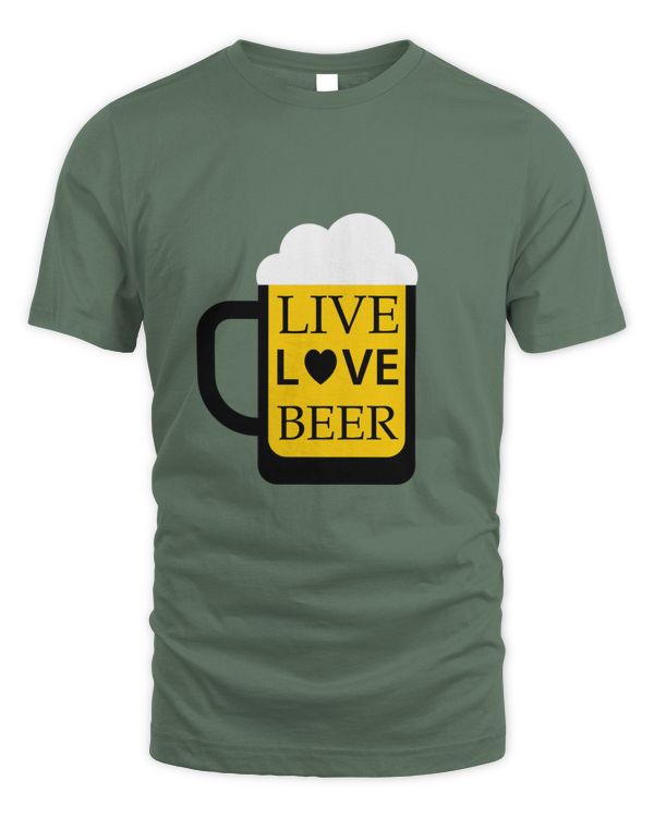 Live Love Beer Beer Shirt For Beer Lover With Free Shipping, Great Gift For Fathers Day