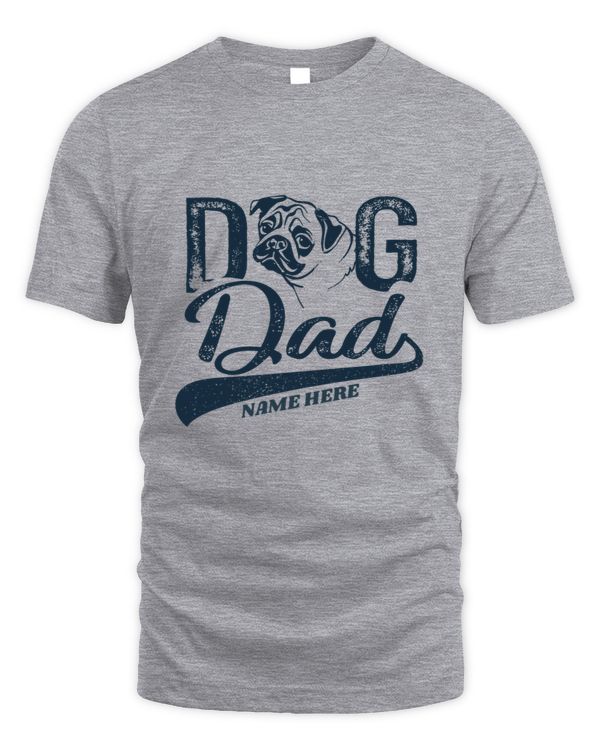 Personalized Pug Dad Dog Lovers Father's Day Vintage