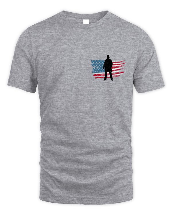 Try That In A Small Town Country Music Cowboy Vintage American Flag Quote