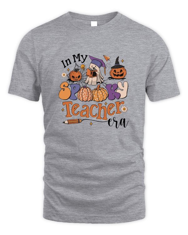 In My Spooky Teacher Era Ghost Halloween Retro Teacher's Day