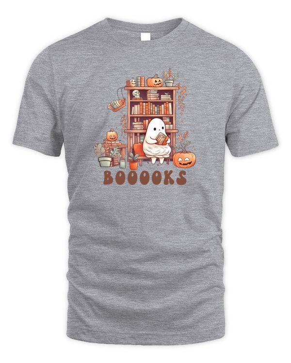 Ghost Reading Books Shirt, Halloween Reading Tee, Librarian Shirt, Librarian Halloween Shirt, Bookworm Gift, Teacher Halloween Tee, Boooooks