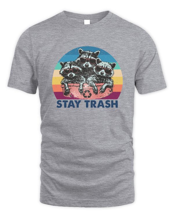 Funny Raccoon Stay Trash Vintage 90s Trash