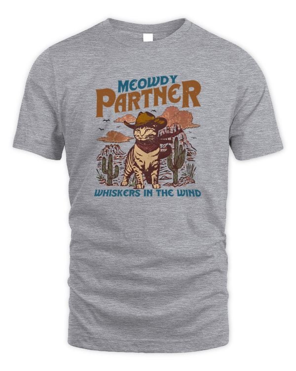 Meowdy Partner Cowboy Cat Vintage