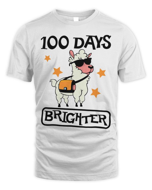 100 Days Brighter Llama 100 Days Of School Teacher Kids