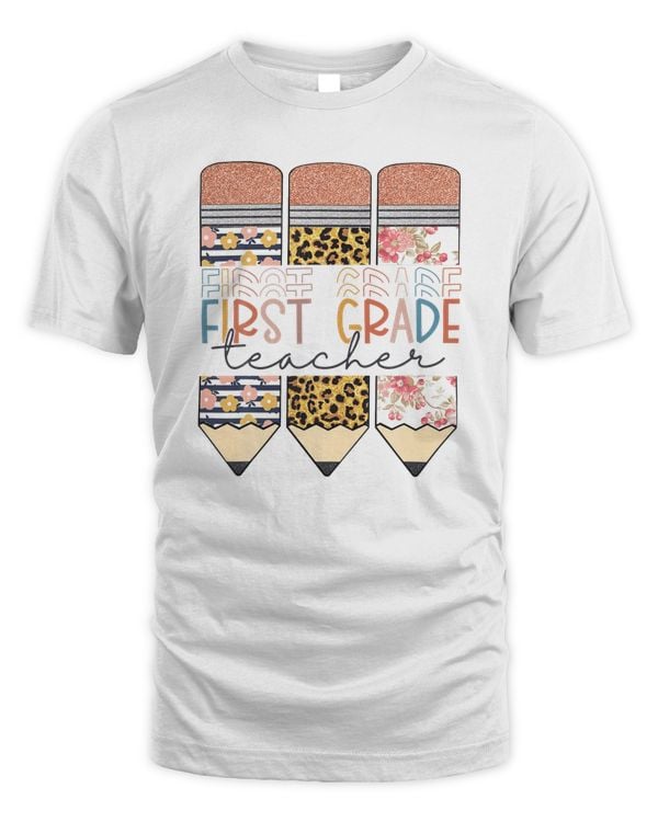 First Grade Teacher Funny Leopard Pencil Back To School