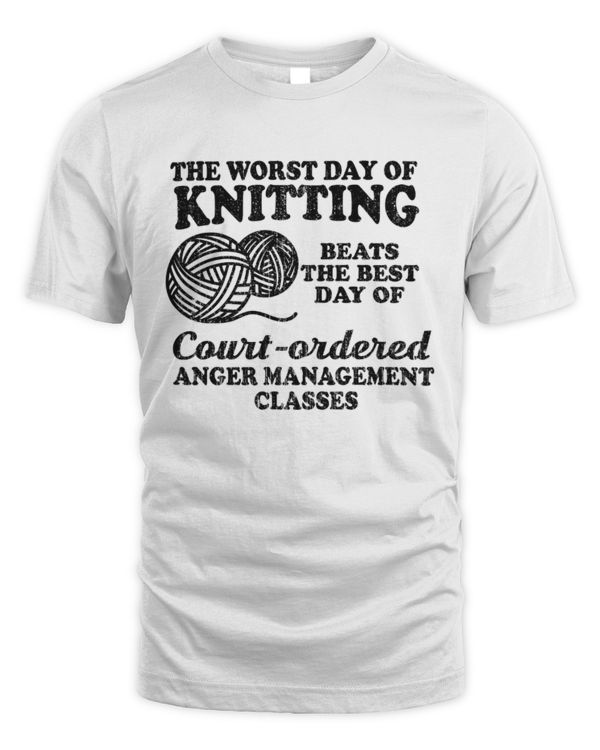 The Worst Day Of Knitting T-Shirt, Crochet T-Shirt, Knitting Shirt, Crochet Lover Tee, Knitter Gift, Mom Gift