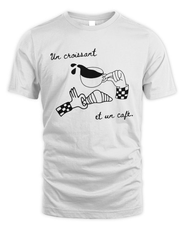 Coffee and Croissant Shirt, Breakfast T-Shirt, Gifts for Coffee Lover
