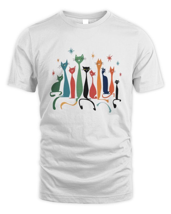Mid-Century Modern Look Cat Funny 50s 60s Retro Vintage