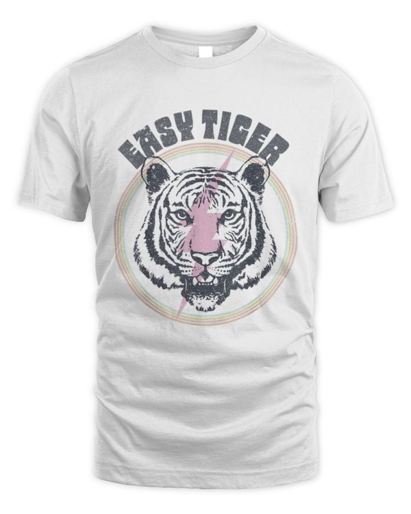 Easy Tiger Face Retro s s Vintage TShirt
