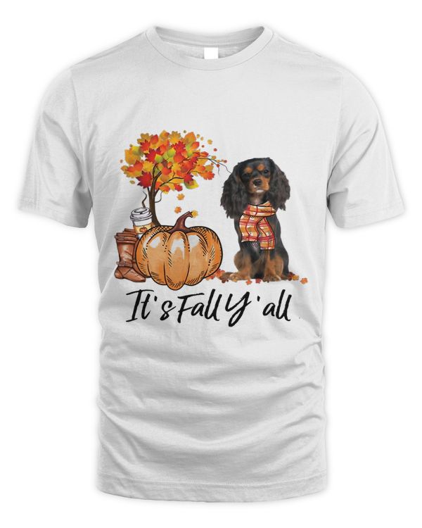Cavalier King Charles Spaniel Its Fall Yall Pumpkin357