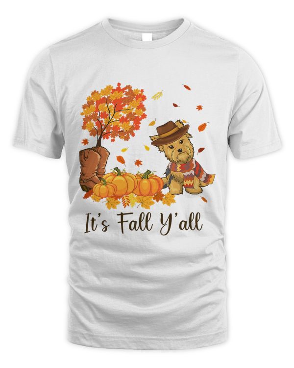 Funny Yorkshire Terrier Yorkie Dog Autumn Its Fall Yall89