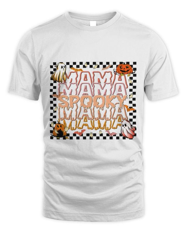 Groovy Spooky Mama Retro Halloween Ghost Witchy Spooky Mom78