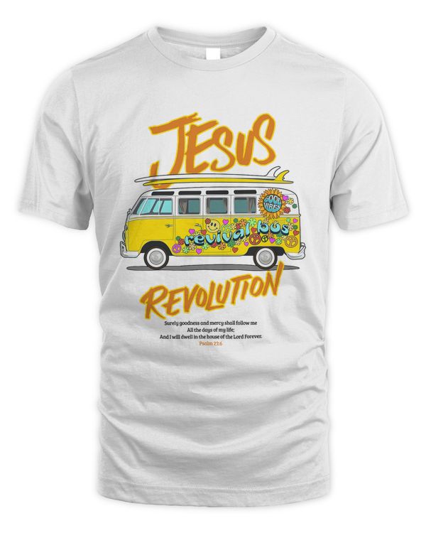 Jesus Revolution Psalm 23 Good Vibes Yellow Camping Car Jesus Revolution Psalm 23 Good Vibes Yellow Camping Car