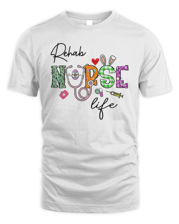 Camp Nurse Bunny Nurse Funny Egg Easter Day Floral Women FUN Premium T-Shirt