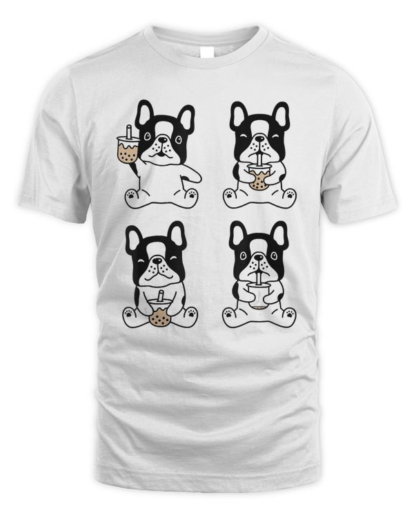 Kawaii French bulldog Bubble Tea Classic T-Shirt