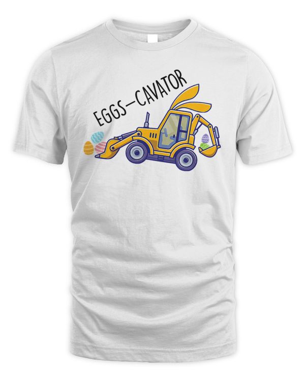Kids Eggscavator Happy Easter Funny Excavator Hunting Egg T-Shirt