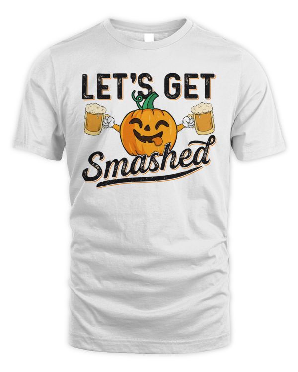 Let's Get Smashed Pumpkin Beer Lover Halloween Costume T-Shirt