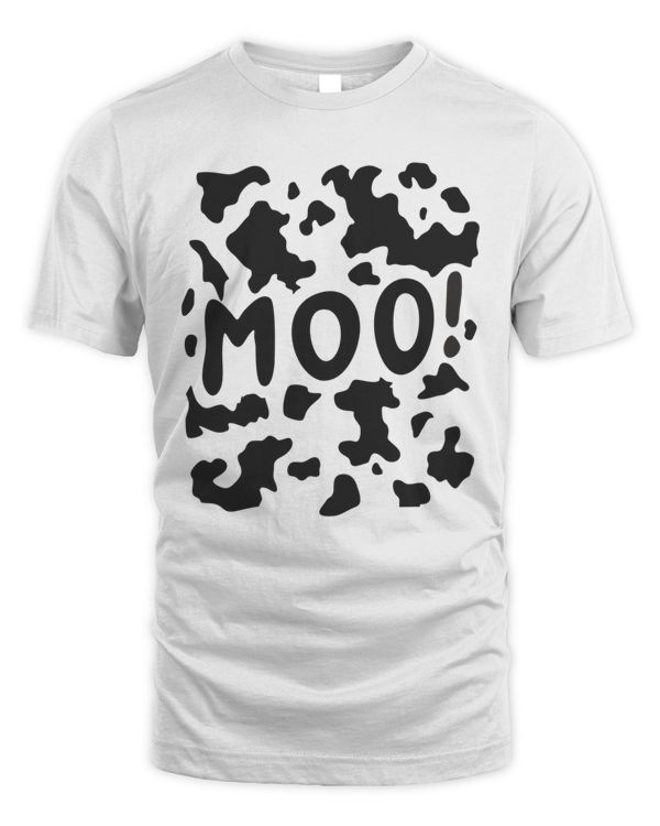 Cow Print Moo Saying Funny Halloween Costume T-Shirt