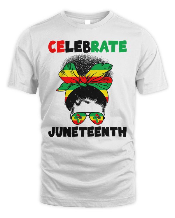 Black Women Messy Bun Juneteenth Celebrate Independence 1985