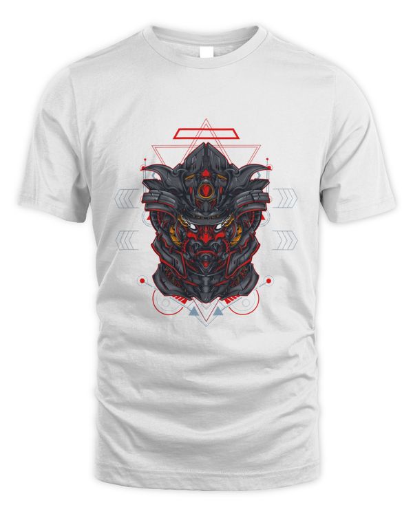 Japanese Mecha Samurai Sacred Geometry