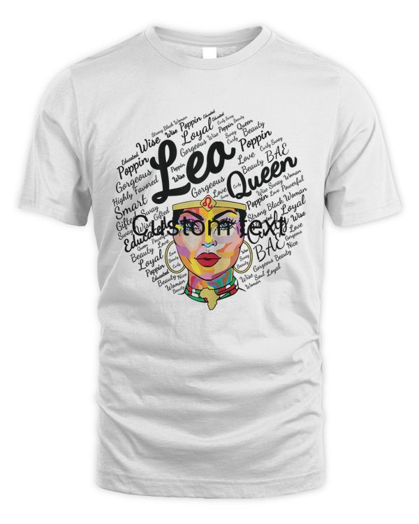 Leo Queen Shirt Afro Queen Leo Birthday Gift Leo Black Queen T-Shirt
