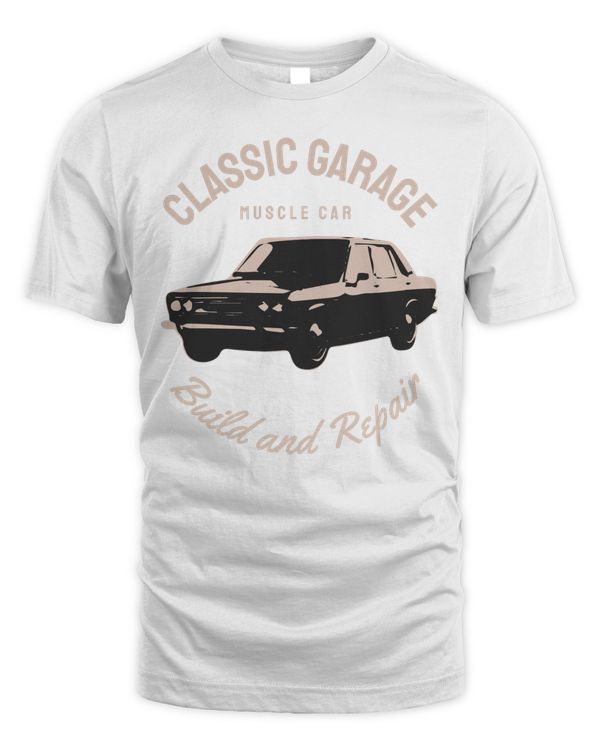 Classic Garage Muscle Car Build And Repair Retro Vintage
