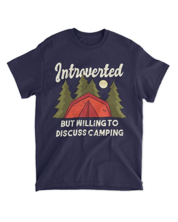 introverted but willing to discuss camping