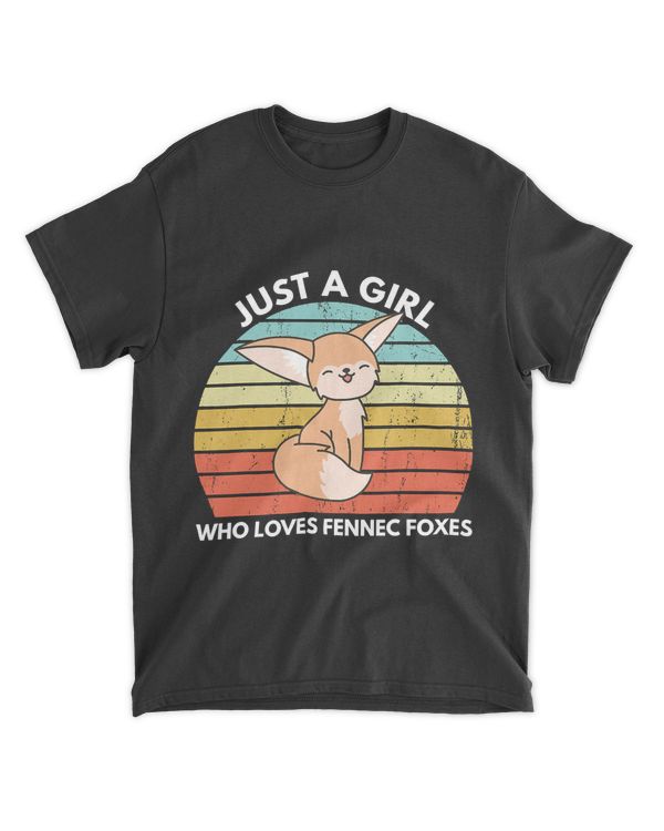 Just A Girl Who Loves Fennec Foxes Cute Fennec Fox Kawaii T-Shirt