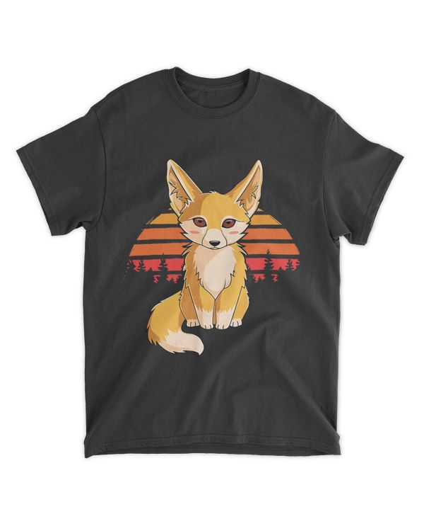 Retro Vintage Fennec Fox Cute Foxes T-Shirt