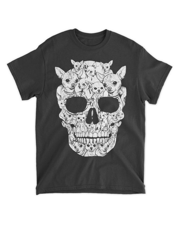 Chihuahua Dog Skull Shirt Halloween Costumes Gift