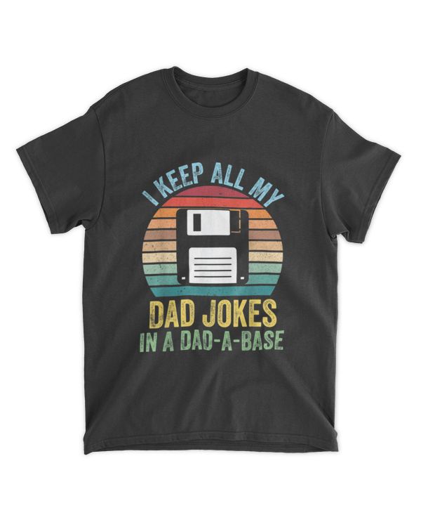 I Keep all my Dad Jokes in a Dad-A-Base Funny Father Coffee Mug Black Color