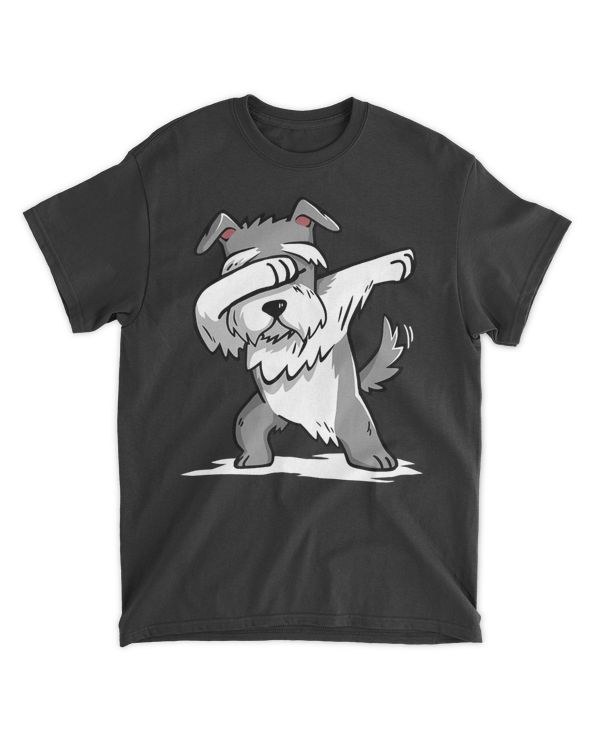 Schnauzer Cute Dabbing T-Shirt Funny Dab Dance Gift Shirt