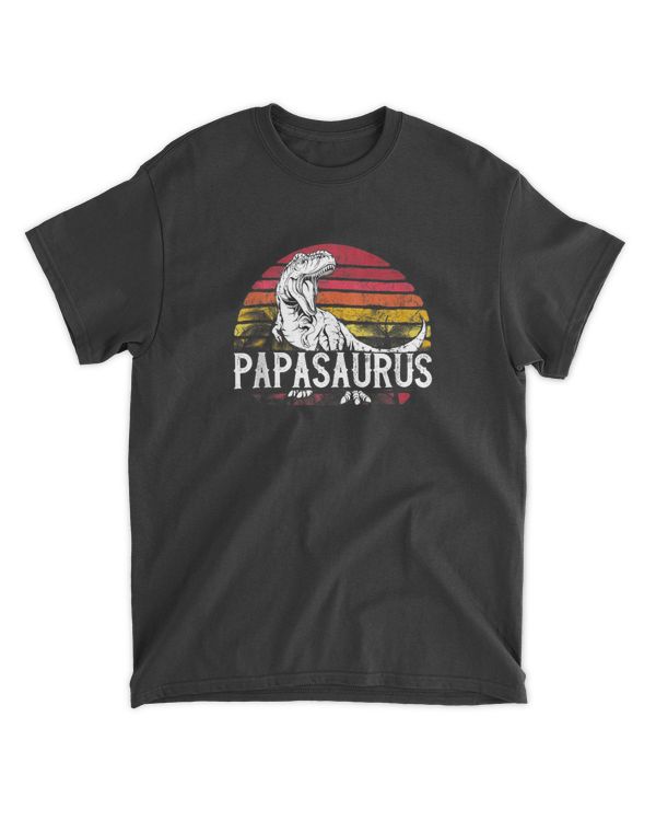 Mens Father's Day Gift For Grandpa Papasaurus Papa Saurus Shirt