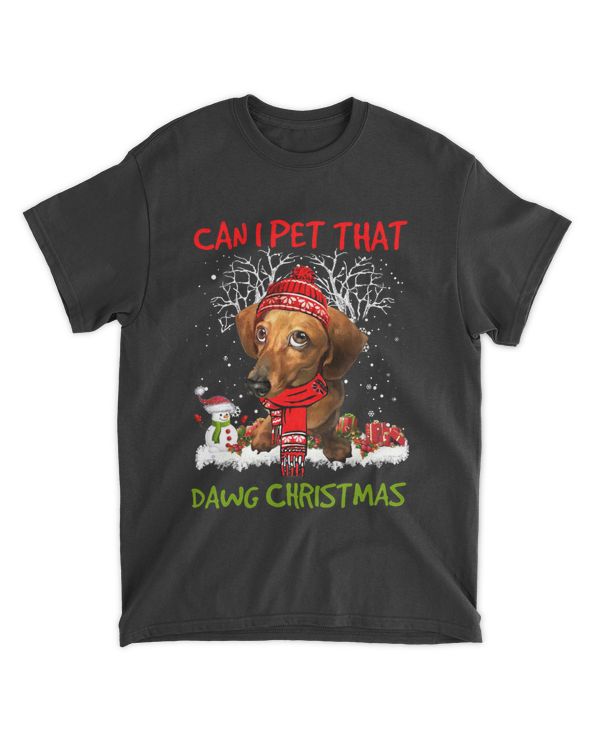 Dachshund Dog Can I Pet That Dawg Christmas Dog Lover